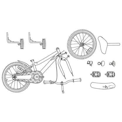 Kids Bike 16 Inches for 4-6 Years Old Red