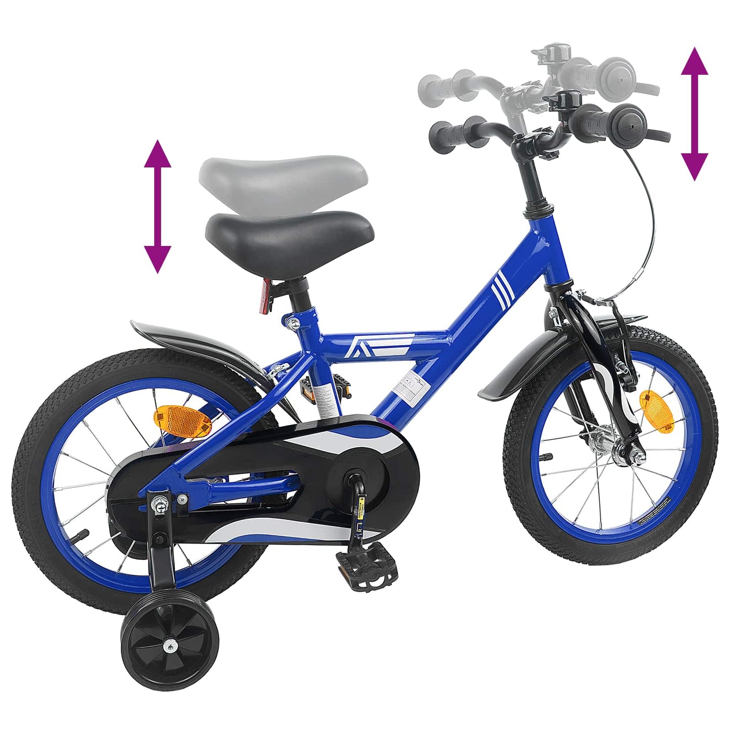 Kids Bike 12 Inches for 2-4 Years Old Dark Blue