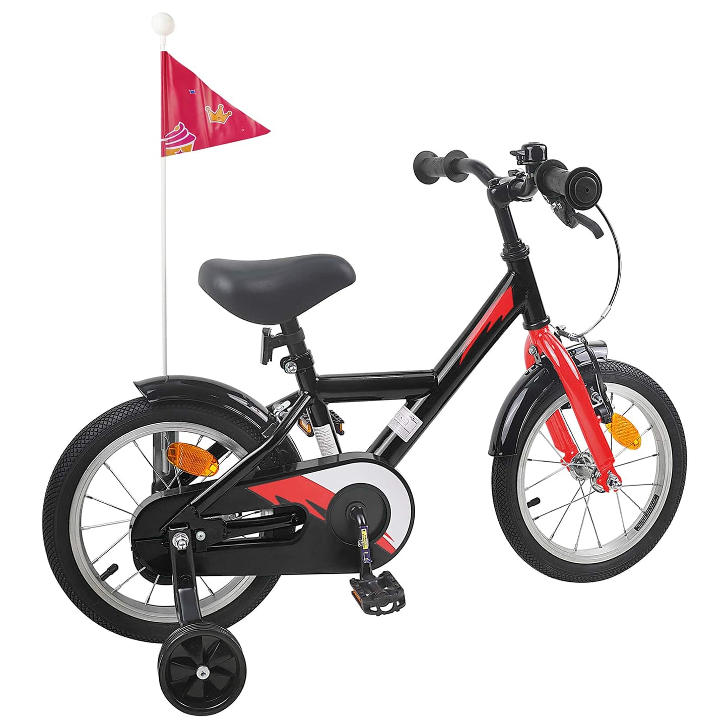 Kids Bike 12 Inches for 2-4 Years Old Black