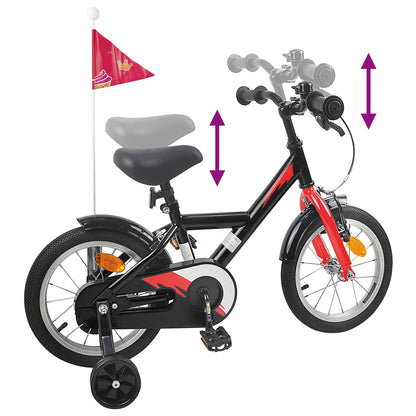 Kids Bike 12 Inches for 2-4 Years Old Black