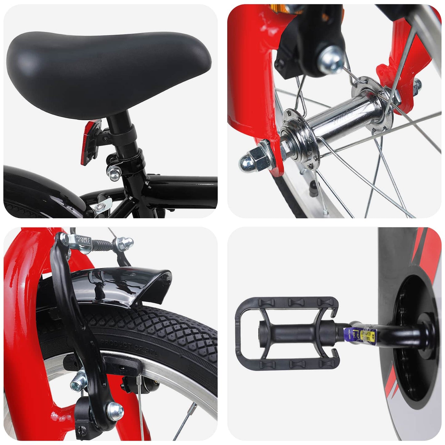 Kids Bike 14 Inches for 3-5 Years Old Black