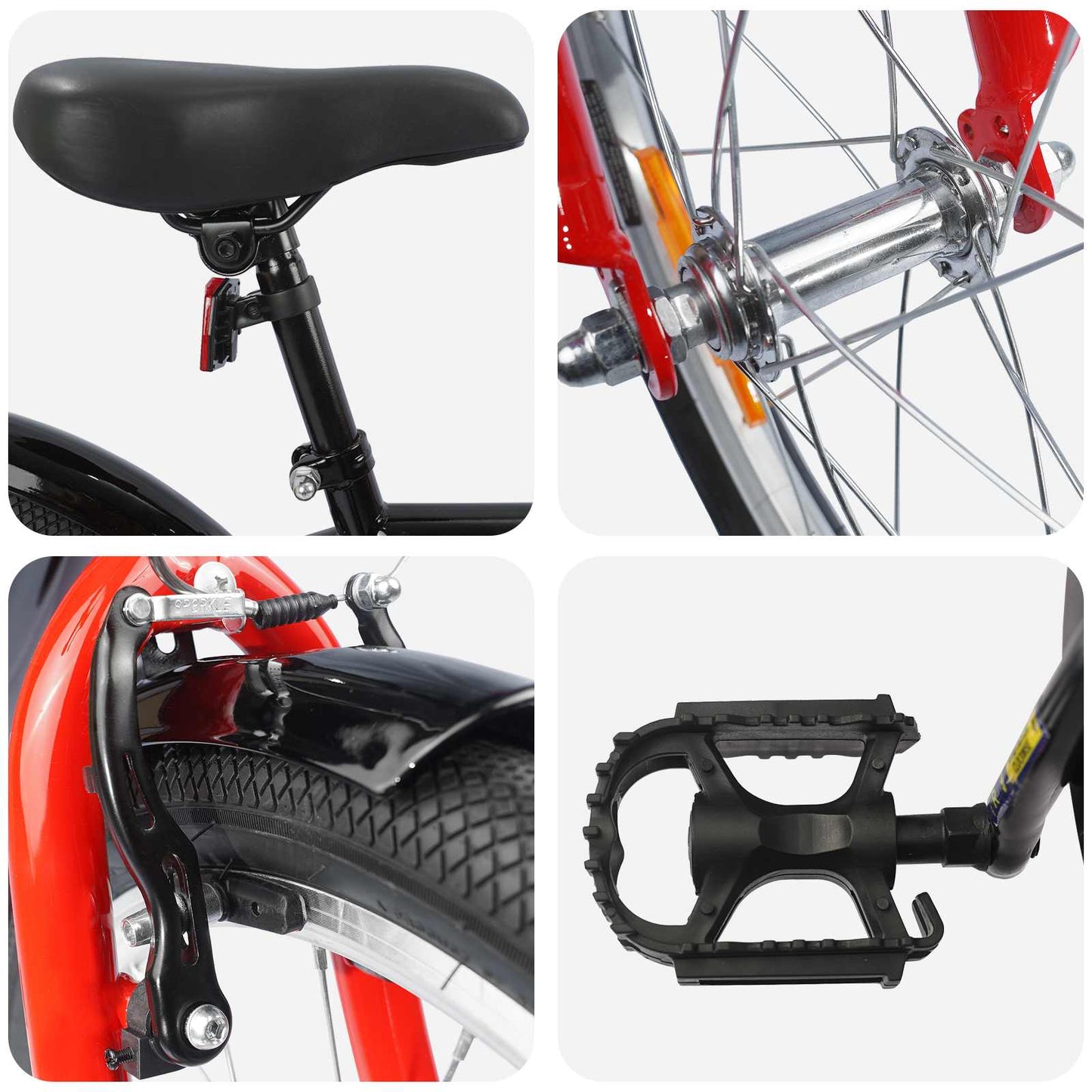 Kids Bike 18 Inches for 5-7 Years Old Black