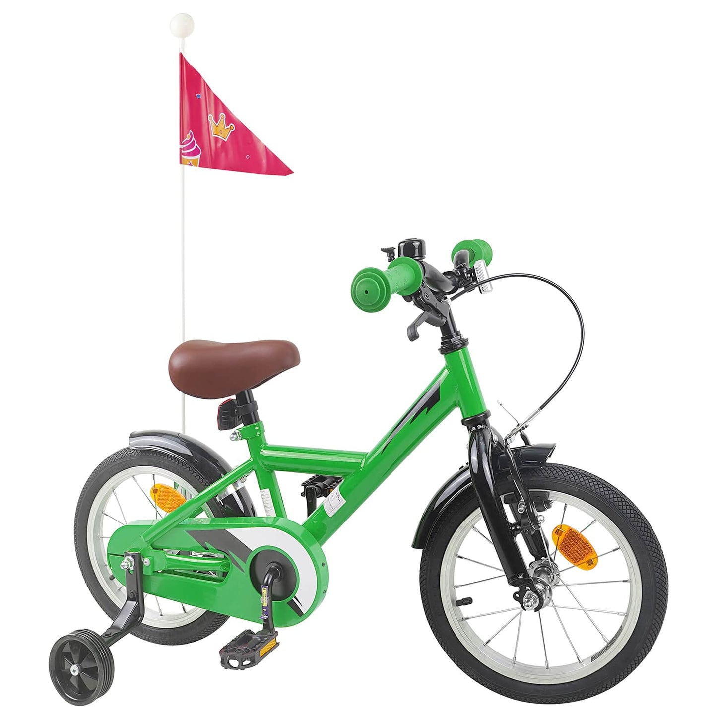 Kids Bike 12 Inches for 2-4 Years Old Green