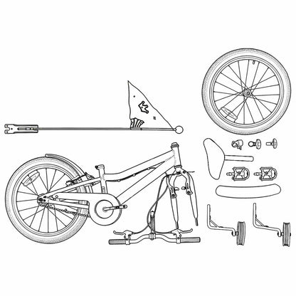 Kids Bike 12 Inches for 2-4 Years Old Green