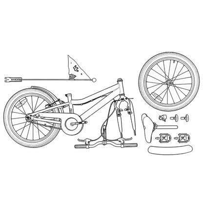 Kids Bike 18 Inches for 5-7 Years Old Green