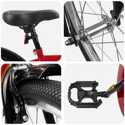 Kids Bike 20 Inches for 6-11 Years Old Red