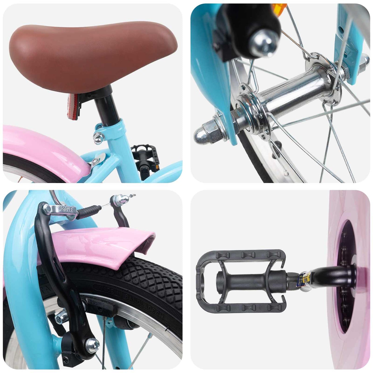 Kids Bike 14 Inches for 3-5 Years Old Light Blue