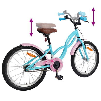 Kids Bike 20 Inches for 6-11 Years Old Light Blue