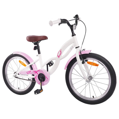Kids Bike 18 Inches for 5-7 Years Old White