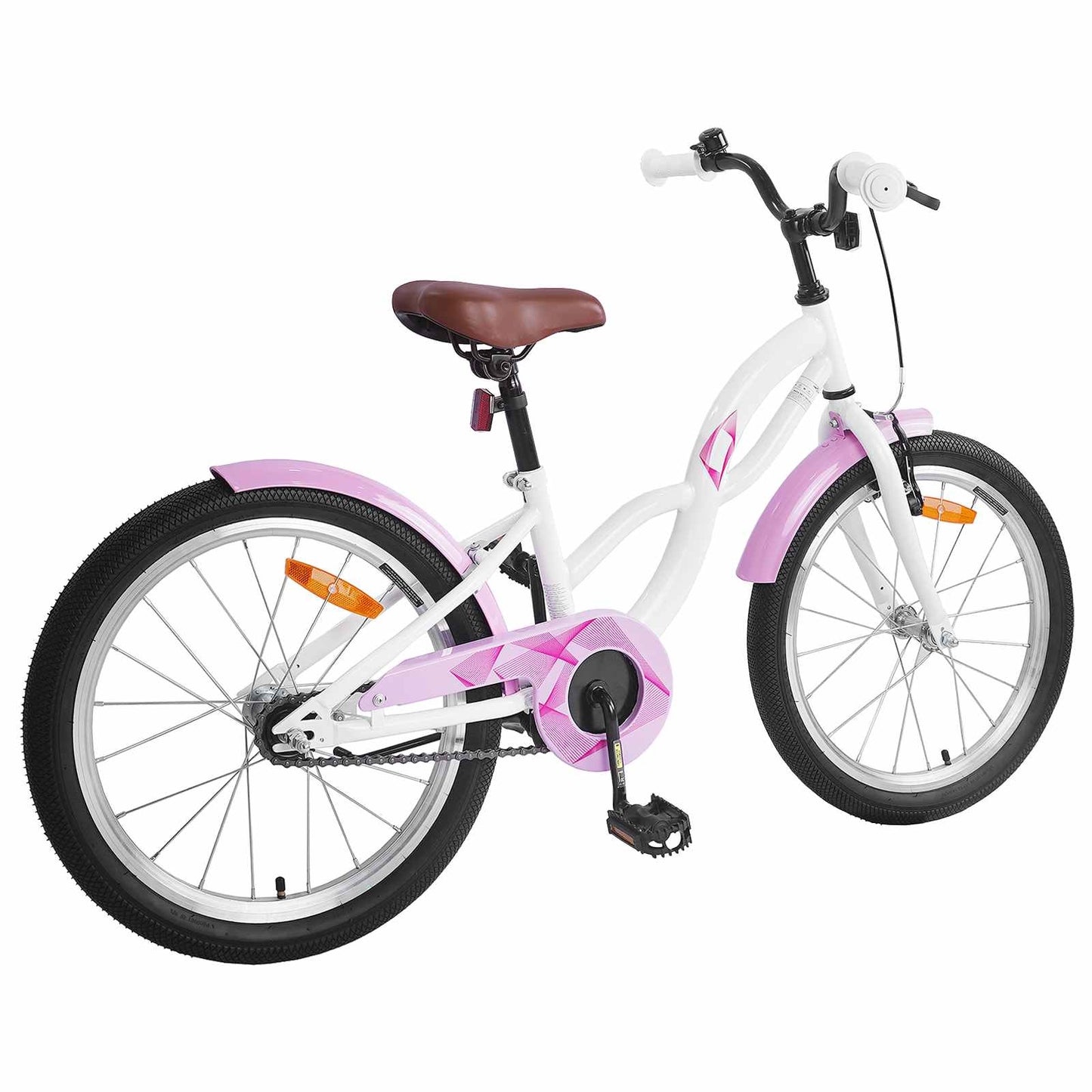 Kids Bike 18 Inches for 5-7 Years Old White