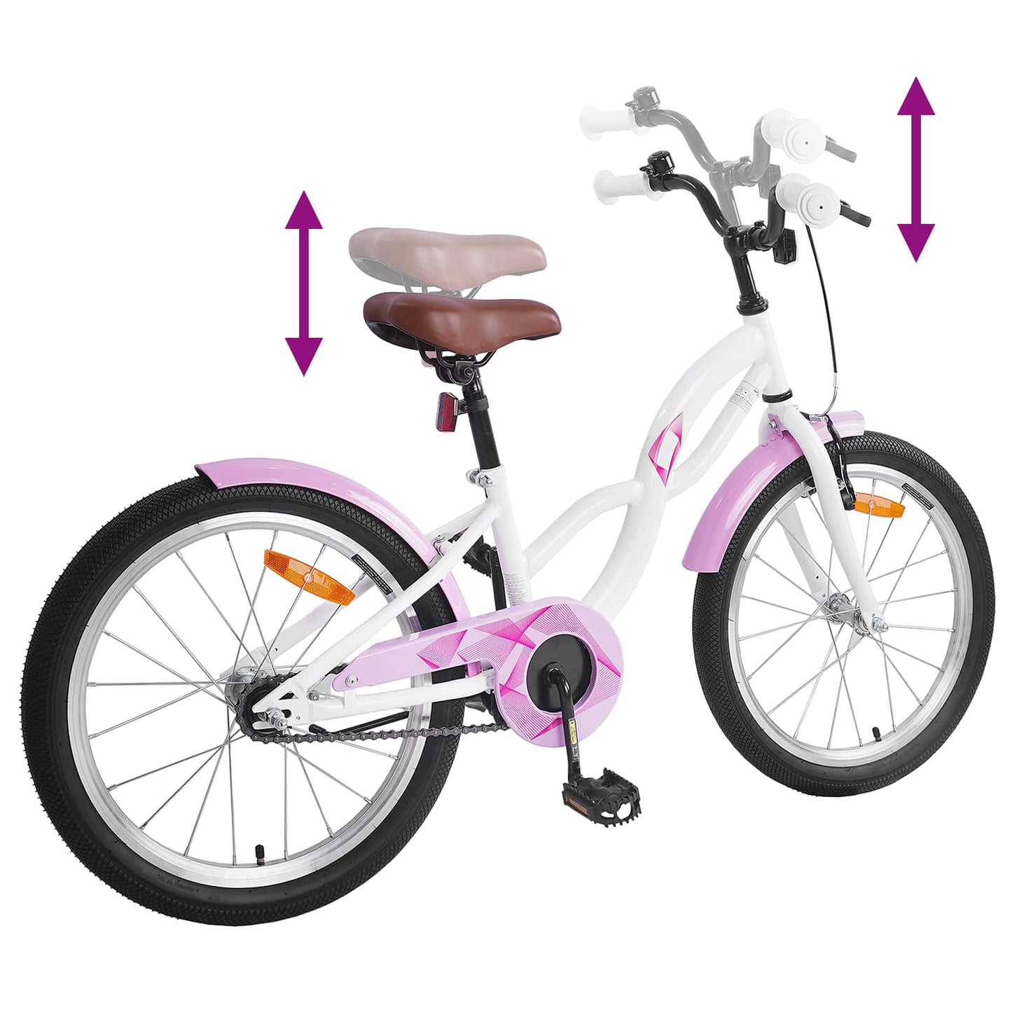 Kids Bike 20 Inches for 6-11 Years Old White