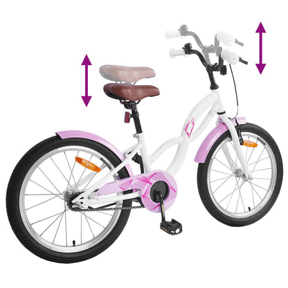 Kids Bike 20 Inches for 6-11 Years Old White