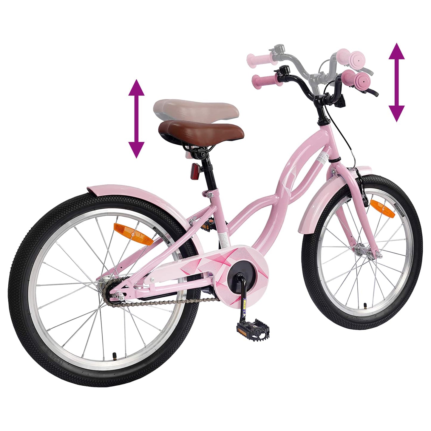 Kids Bike 20 Inches for 6-11 Years Old Light Pink