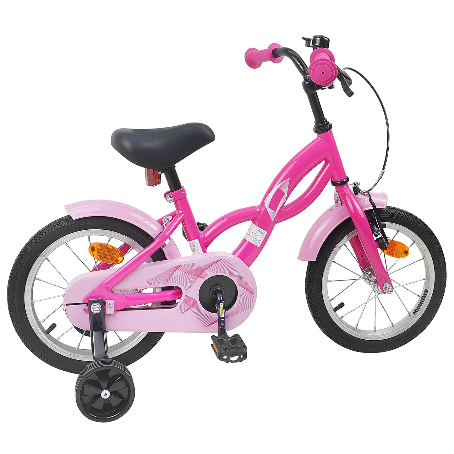 Kids Bike 14 Inches for 3-5 Years Old Dark Pink