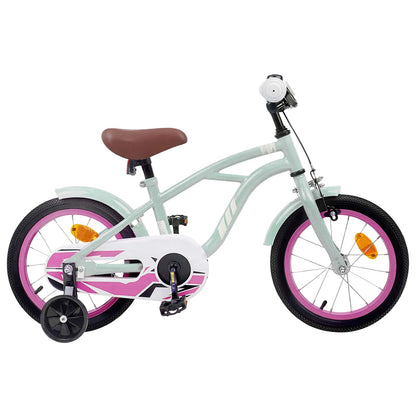 Kids Bike 14 Inches for 3-5 Years Old Light Green