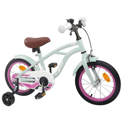 Kids Bike 16 Inches for 4-6 Years Old Light Green