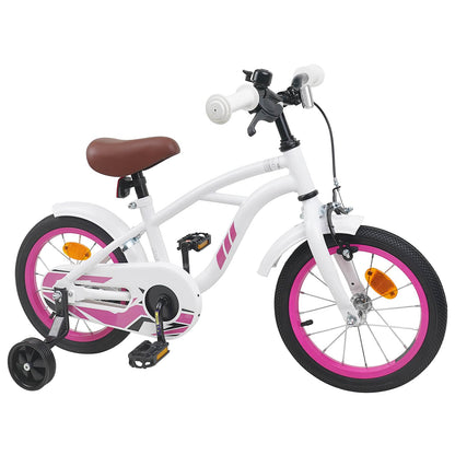 Kids Bike 16 Inches for 4-6 Years Old White