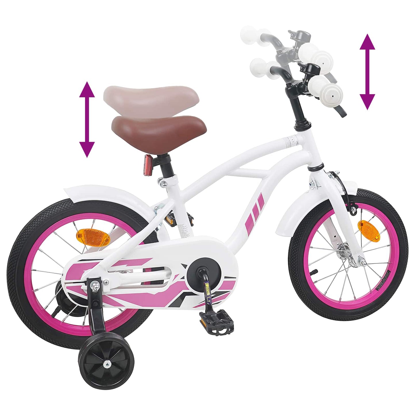 Kids Bike 16 Inches for 4-6 Years Old White