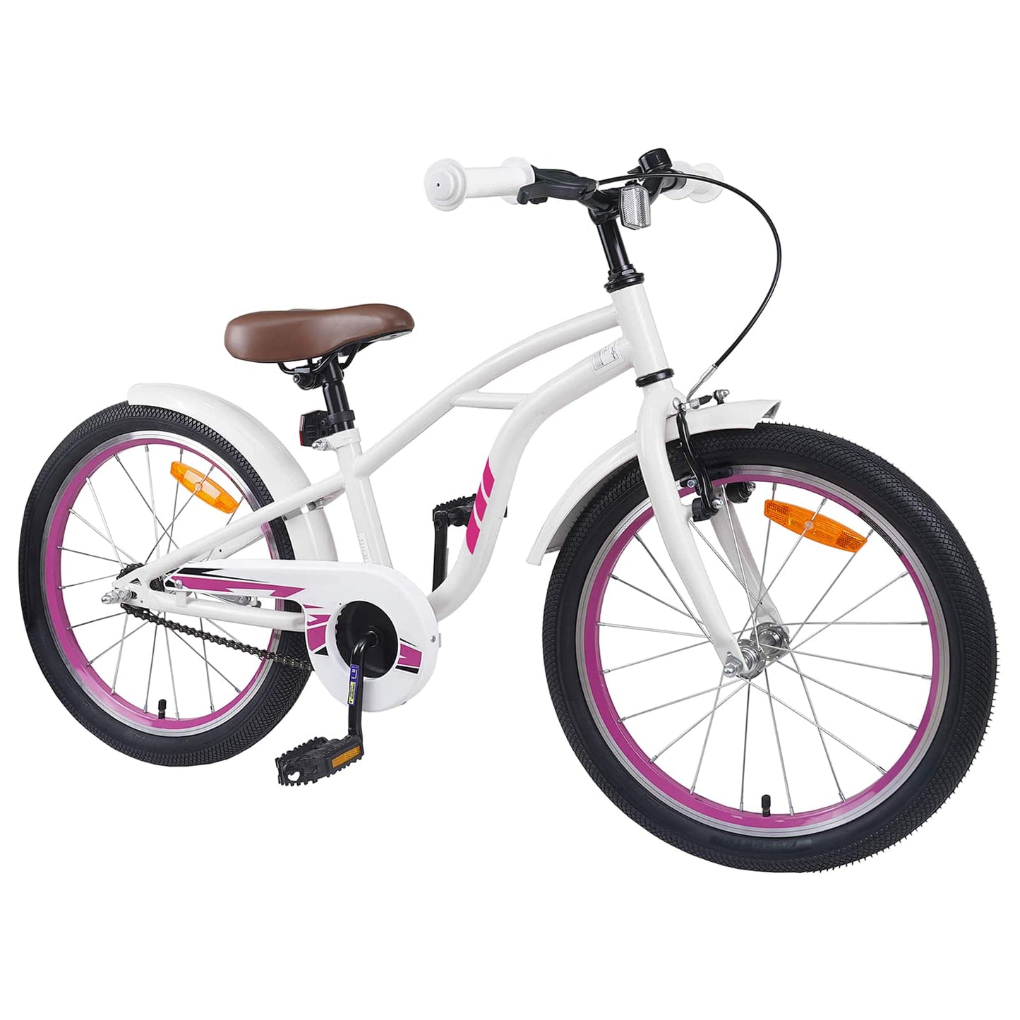Kids Bike 18 Inches for 5-7 Years Old White