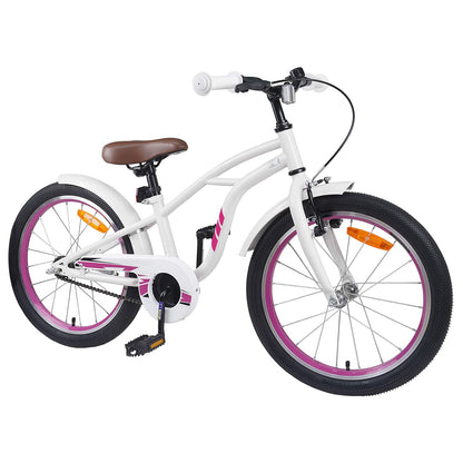 Kids Bike 20 Inches for 6-11 Years Old White