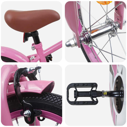 Kids Bike 12 Inches for 2-4 Years Old Light Pink