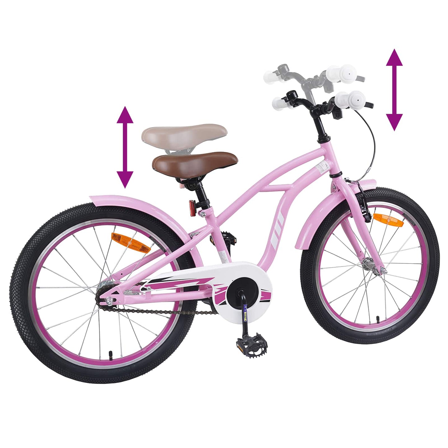Kids Bike 20 Inches for 6-11 Years Old Light Pink