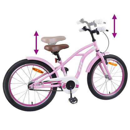 Kids Bike 20 Inches for 6-11 Years Old Light Pink