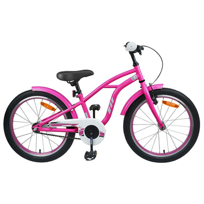 Kids Bike 22 Inches for 7-12 Years Old Dark Pink