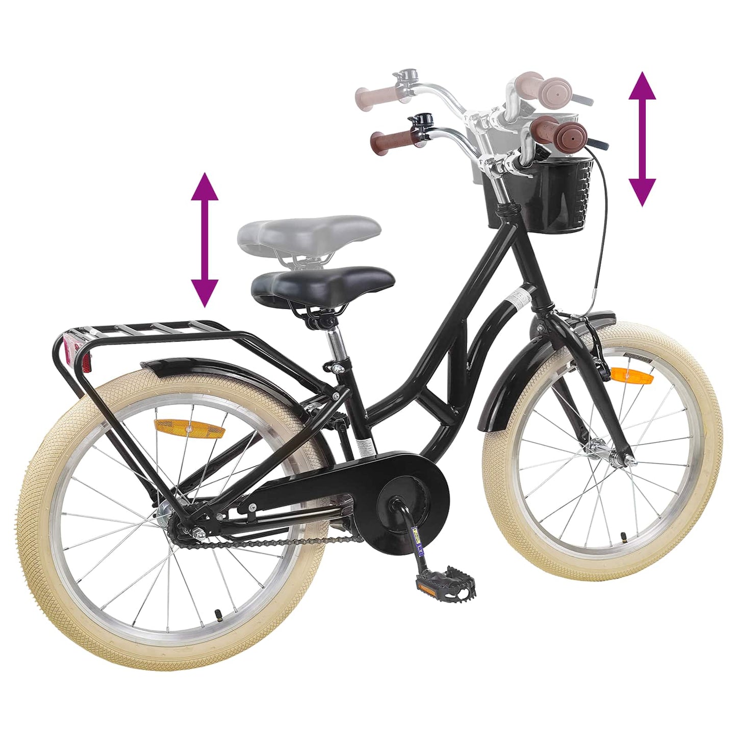 Kids Bike 20 Inches for 6-11 Years Old Black