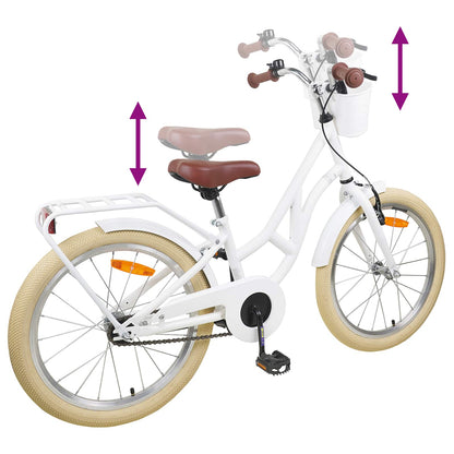 Kids Bike 20 Inches for 6-11 Years Old White