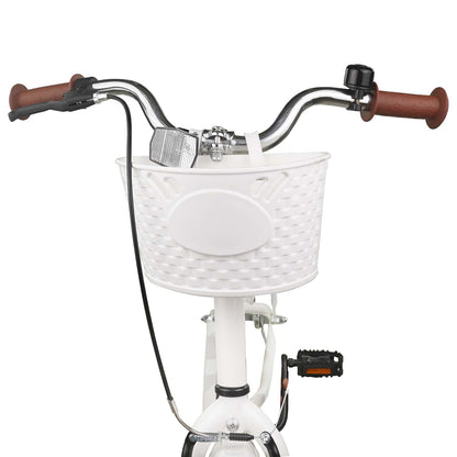 Kids Bike 24 Inches for 8-12 Years Old White