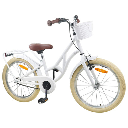 Kids Bike 24 Inches for 8-12 Years Old White