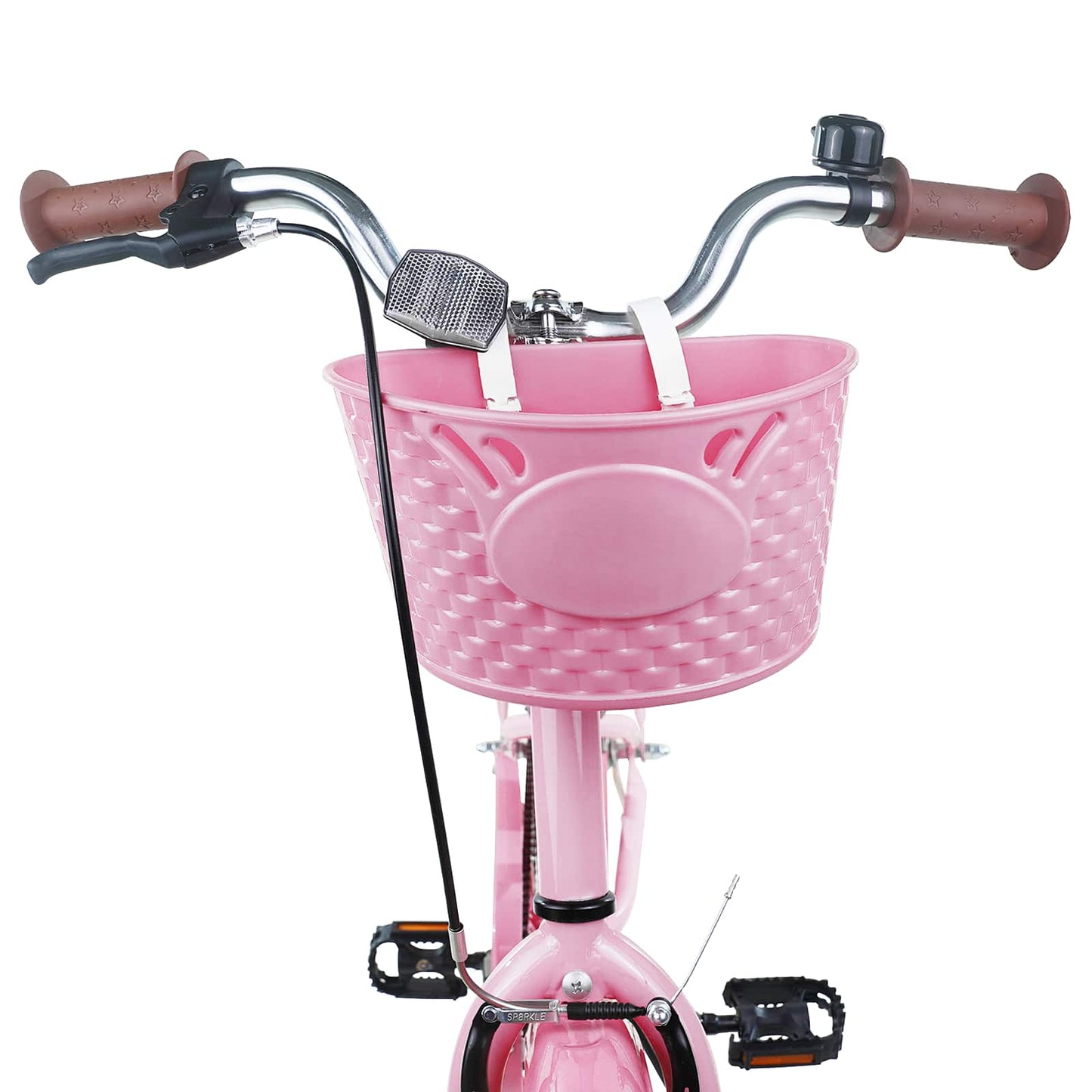 Kids Bike 24 Inches for 8-12 Years Old Light Pink