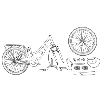 Kids Bike 24 Inches for 8-12 Years Old Light Pink