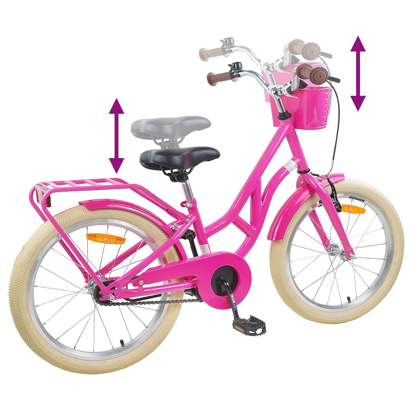 Kids Bike 20 Inches for 6-11 Years Old Dark Pink