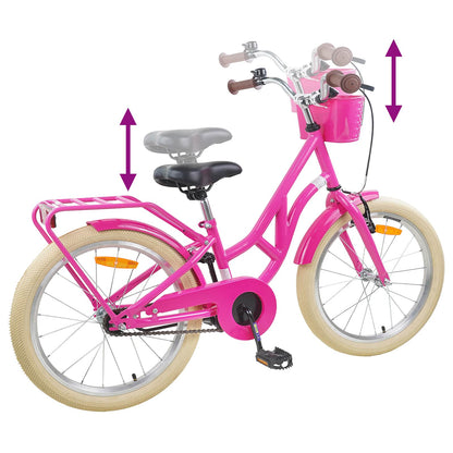 Kids Bike 24 Inches for 8-12 Years Old Dark Pink