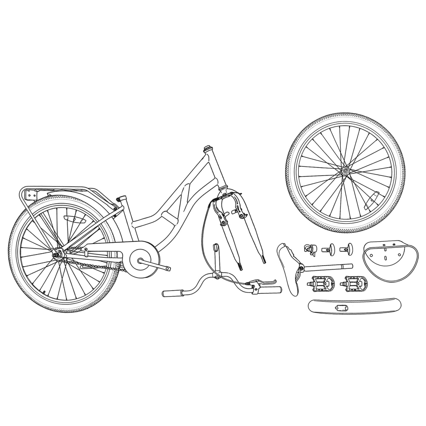 Kids Bike 24 Inches for 8-12 Years Old Dark Pink
