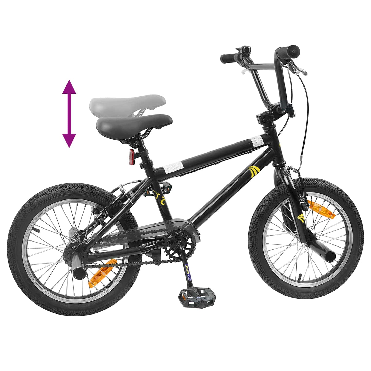 BMX Bike 20 Inches for over 9 Years Old Black
