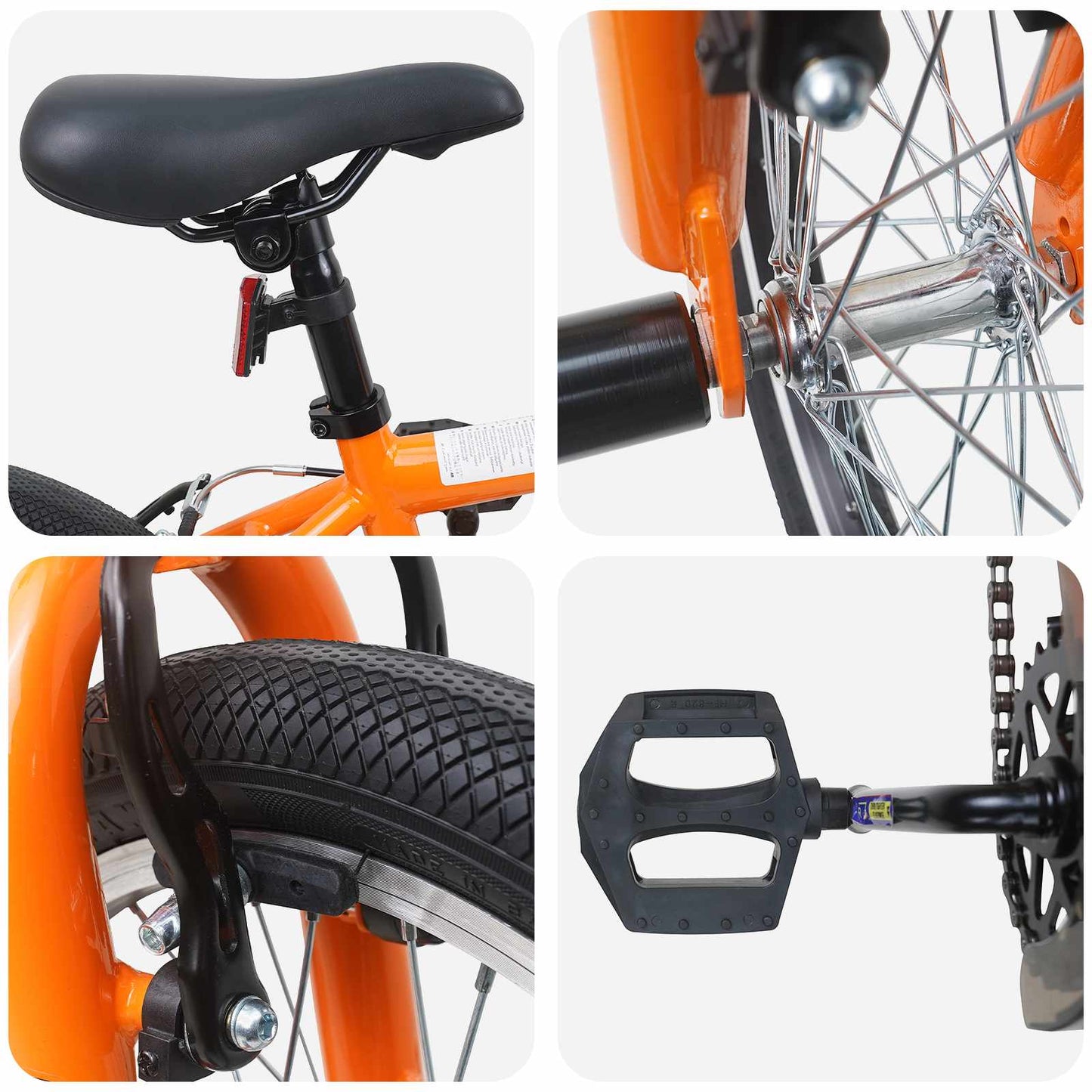 BMX Bike 20 Inches for over 9 Years Old Orange