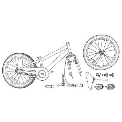 BMX Bike 20 Inches for over 9 Years Old White