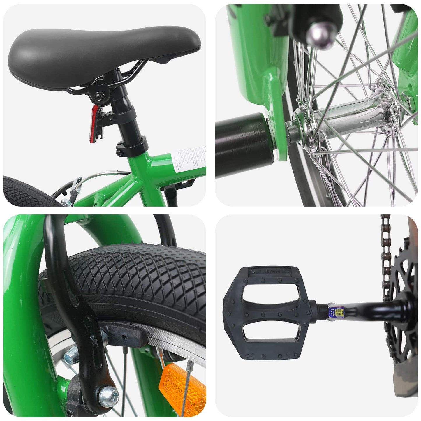 BMX Bike 20 Inches for over 9 Years Old Green