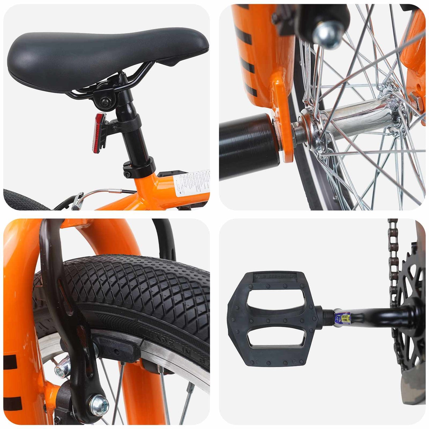 BMX Bike 16 Inches for 5-8 Years Old Orange