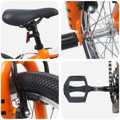 BMX Bike 16 Inches for 5-8 Years Old Orange