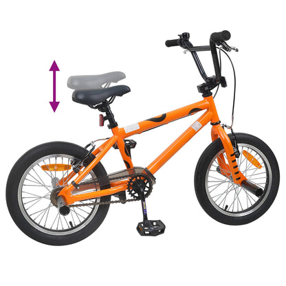 BMX Bike 16 Inches for 5-8 Years Old Orange