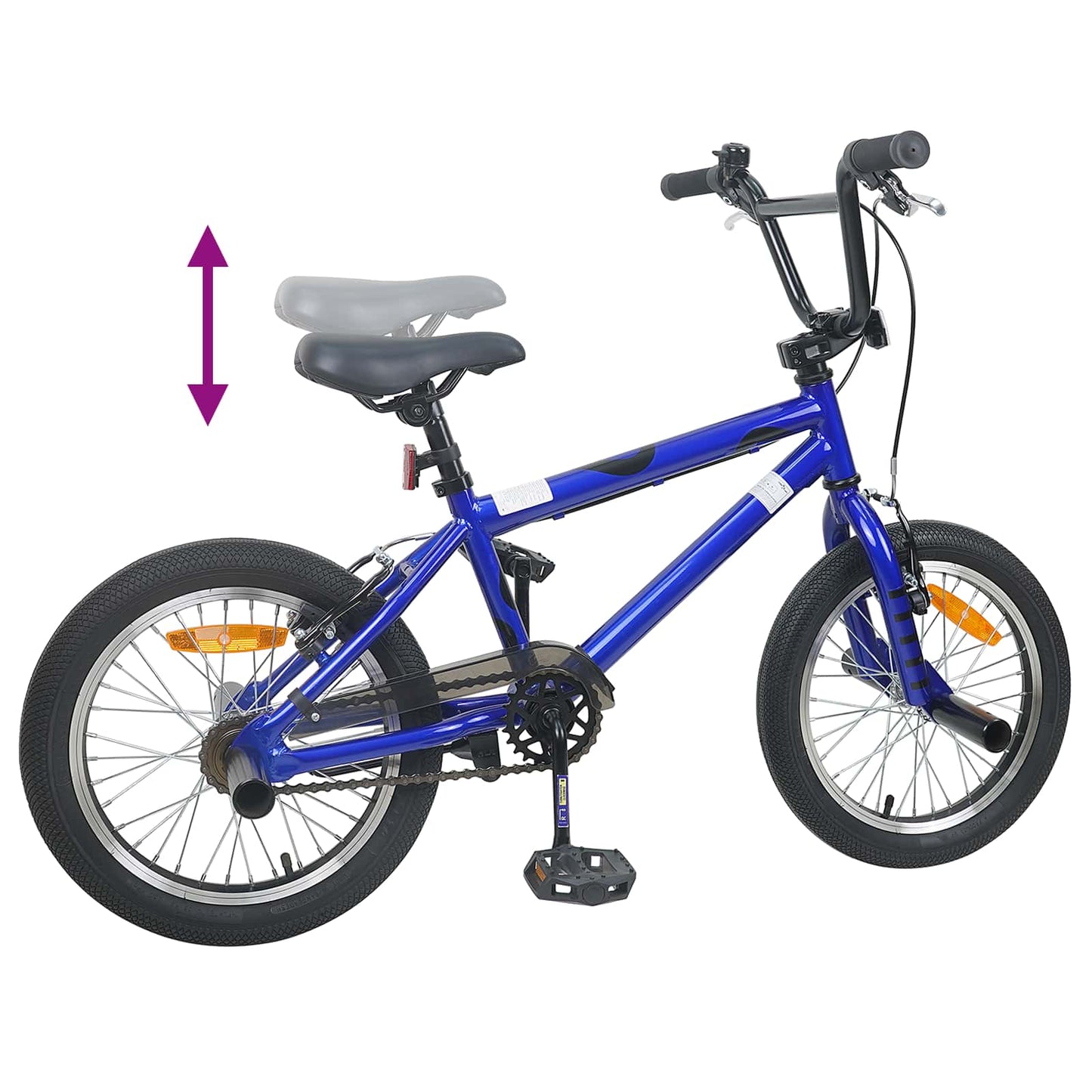 BMX Bike 16 Inches for 5-8 Years Old Dark Blue