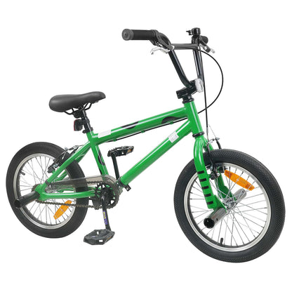 BMX Bike 16 Inches for 5-8 Years Old Green