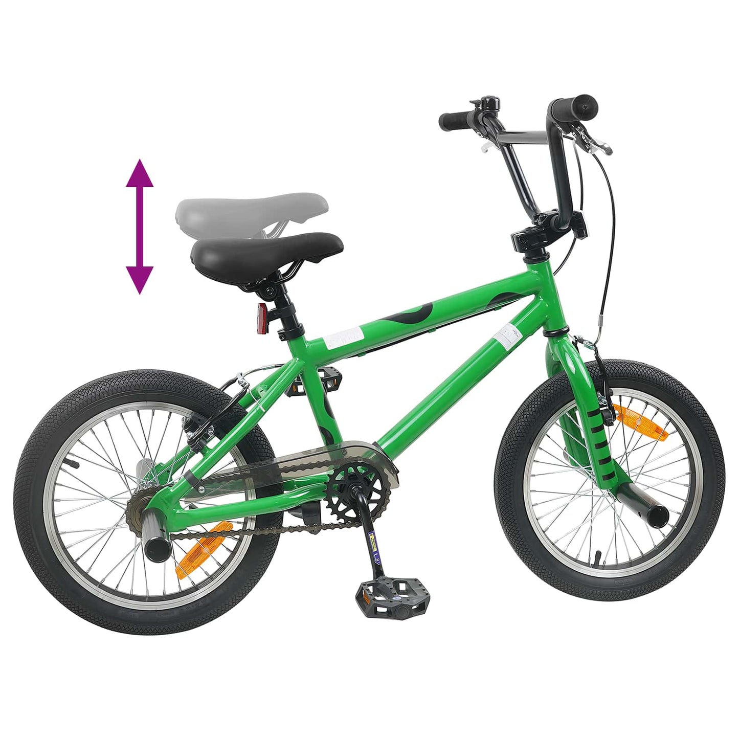 BMX Bike 16 Inches for 5-8 Years Old Green