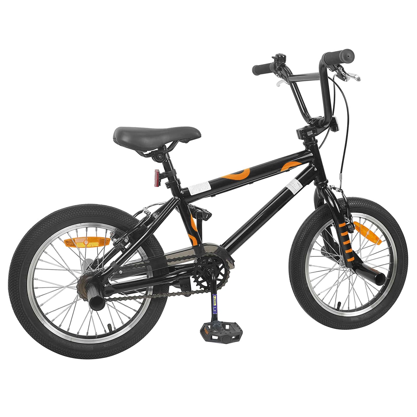 BMX Bike 16 Inches for 5-8 Years Old Black