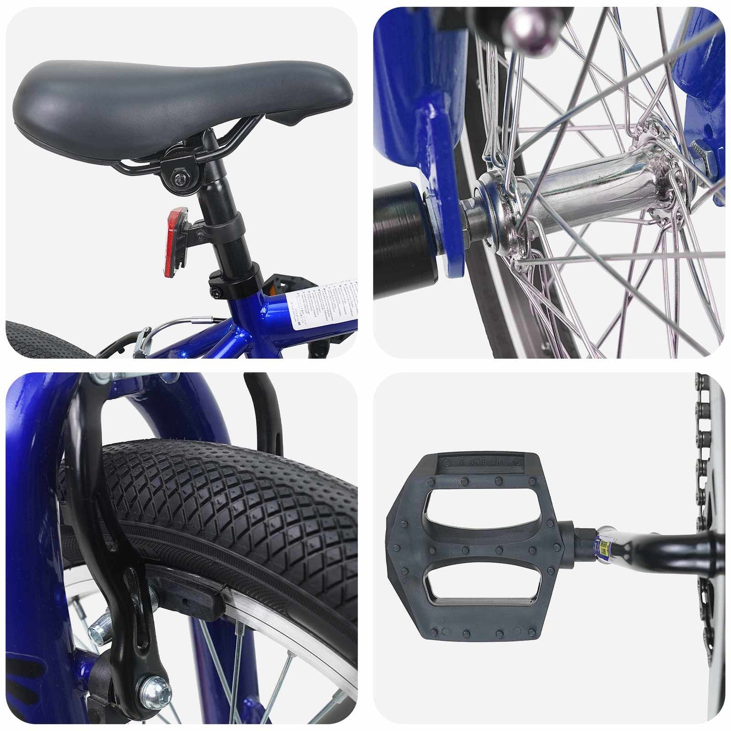 BMX Bike 20 Inches for over 9 Years Old Dark Blue