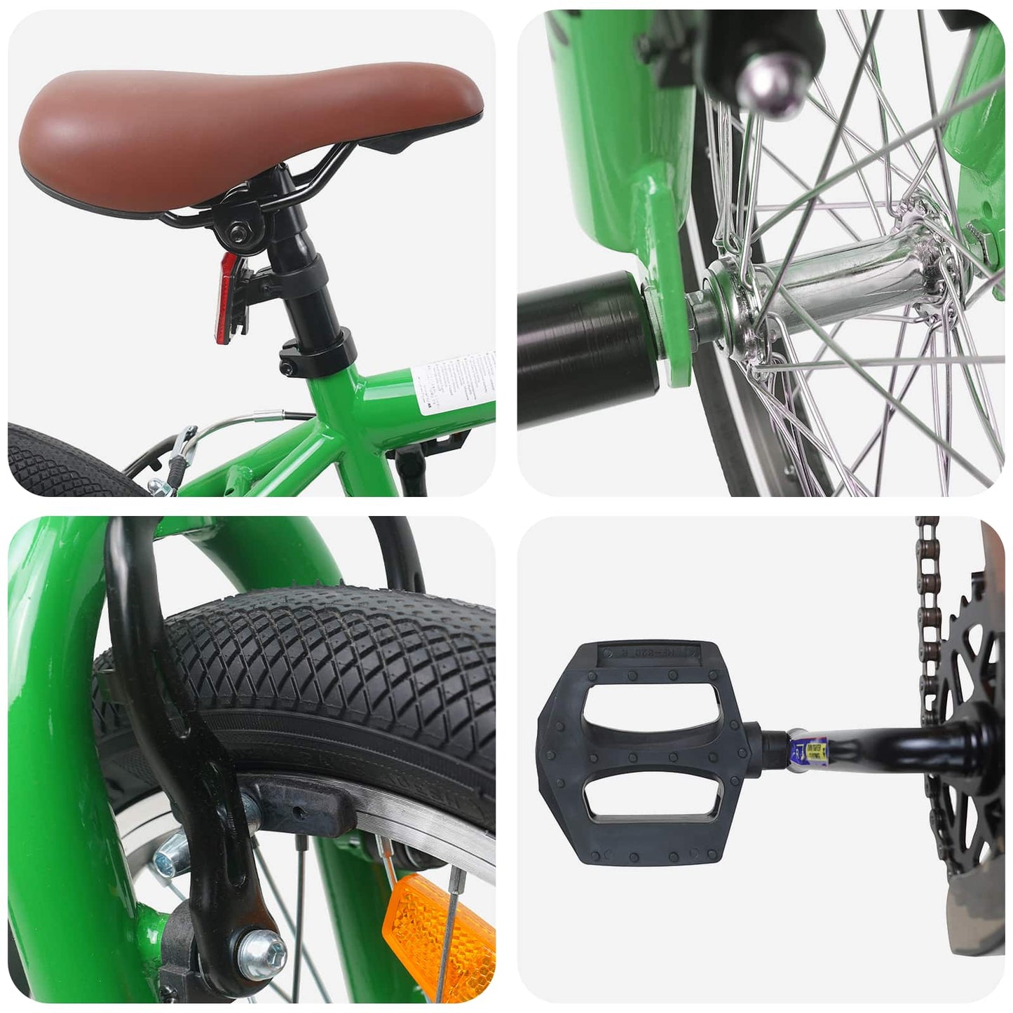 BMX Bike 20 Inches for over 9 Years Old Green